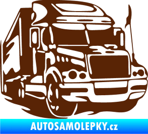 Samolepka Kamion 002 pravá nákladní auto hnědá