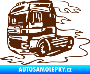 Samolepka Kamion 003 levá nákladní auto hnědá