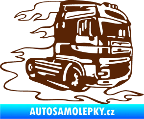 Samolepka Kamion 003 pravá nákladní auto hnědá
