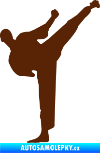 Samolepka Karate 001 pravá hnědá
