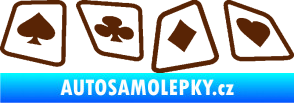 Samolepka Karty 001 hnědá