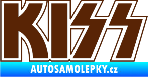 Samolepka KISS hnědá