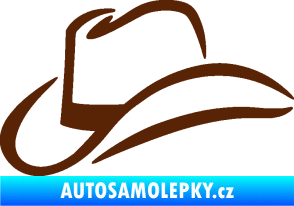 Samolepka Klobouk 002 levá hnědá