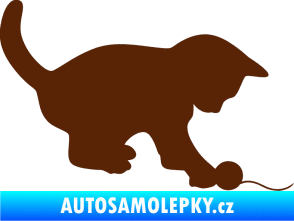 Samolepka Kočka 002 pravá hnědá