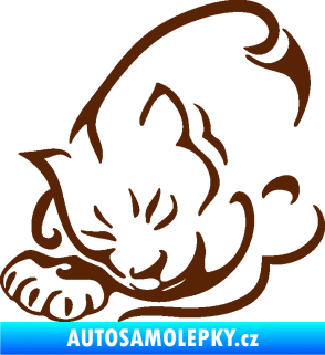 Samolepka Kočka 030 levá hnědá