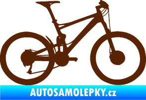 Samolepka Kolo 001 pravá - (horské kolo) hnědá