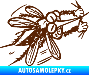 Samolepka Komár 002 pravá hnědá