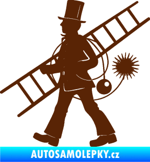 Samolepka Kominík 001 levá hnědá
