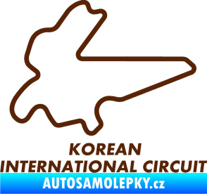 Samolepka Okruh Korean International Circuit hnědá