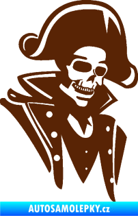 Samolepka Kostra pirát pravá hnědá