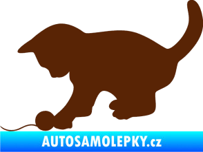 Samolepka Koťátko 001 levá hnědá