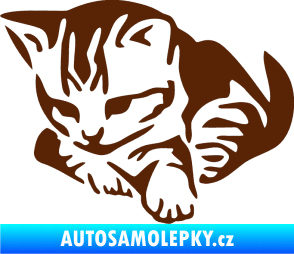 Samolepka Koťátko 003 levá hnědá