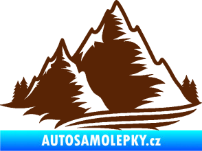 Samolepka Krajina hory 003 levá hnědá