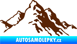 Samolepka Krajina hory 006 pravá hnědá