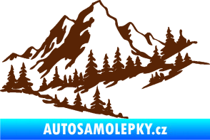Samolepka Krajina hory 007 pravá hnědá