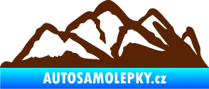 Samolepka Krajina hory 013 pravá hnědá