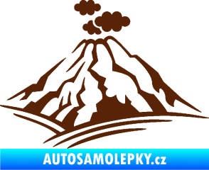 Samolepka Krajina hory 018 pravá hnědá