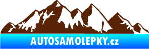 Samolepka Krajina hory 021 levá hnědá