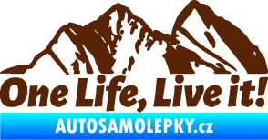 Samolepka Krajina hory 029 levá hnědá