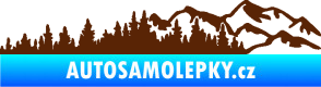 Samolepka Krajina hory 030 pravá hnědá