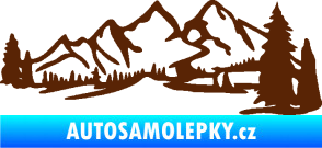 Samolepka Krajina hory 038 pravá hnědá
