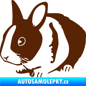 Samolepka Králík 002 levá zakrslý králíček hnědá