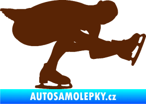 Samolepka Krasobruslení 007 pravá krasobruslařka hnědá
