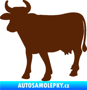 Samolepka Kráva 002 levá hnědá