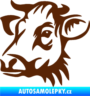 Samolepka Kráva 004 levá hnědá