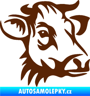 Samolepka Kráva 004 pravá hnědá