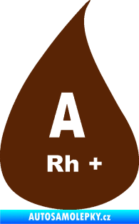 Samolepka Krevní skupina A Rh+ kapka hnědá