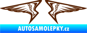Samolepka Křídla 003 hnědá