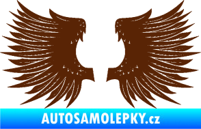 Samolepka Křídla 004 hnědá