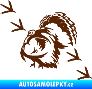 Samolepka Krocan 002 levá krocaní krok  hnědá