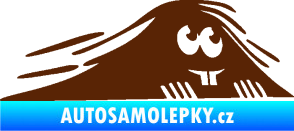 Samolepka Kuk 004 pravá zubatý šmíráček hnědá