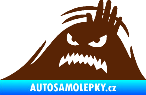 Samolepka Kuk 005 levá vzteklý šmírák hnědá