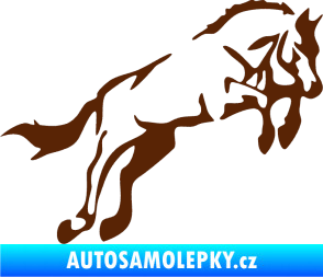 Samolepka Kůň 025 pravá skok hnědá