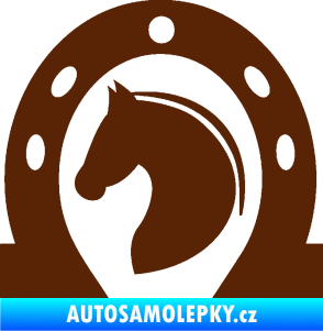 Samolepka Kůň 034 levá podkova hnědá