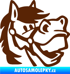 Samolepka Kůň 041 pravá veselý  hnědá