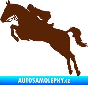 Samolepka Kůň 076 levá parkur hnědá