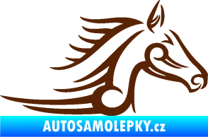 Samolepka Kůň 081 pravá hlava tattoo hnědá