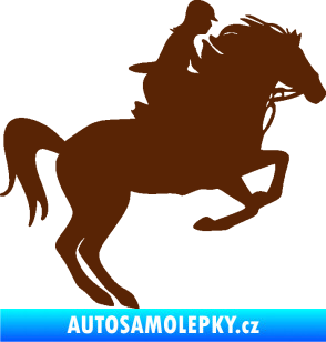 Samolepka Kůň 091 pravá skok hnědá