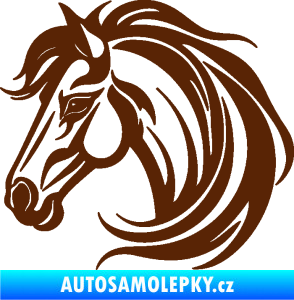 Samolepka Kůň 103 levá hlava hnědá