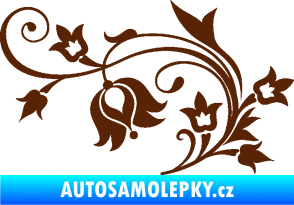 Samolepka Květina dekor 002 levá hnědá