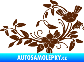 Samolepka Květina dekor 025 pravá hnědá
