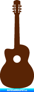 Samolepka Kytara akustická hnědá