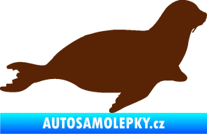 Samolepka Lachtan 001 pravá hnědá