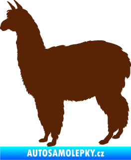Samolepka Lama 002 levá alpaka hnědá