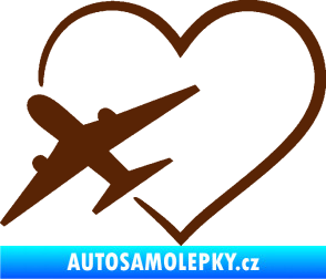 Samolepka Láska k létání 001 levá hnědá
