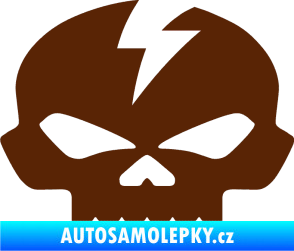 Samolepka Lebka 001 levá hnědá